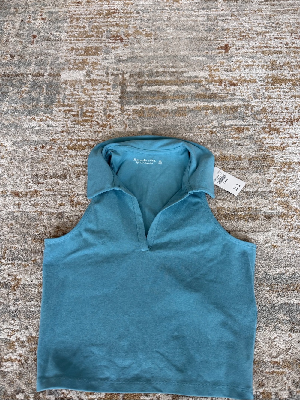 Abercrombie & Fitch Teal Sleeveless Polo Tank